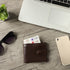 Mens Genuine Leather RFID Blocking Bifold Wallet Sleek Design with Strap
