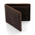 Men Genuine Pull-up Leather Wallet with Coin Pocket