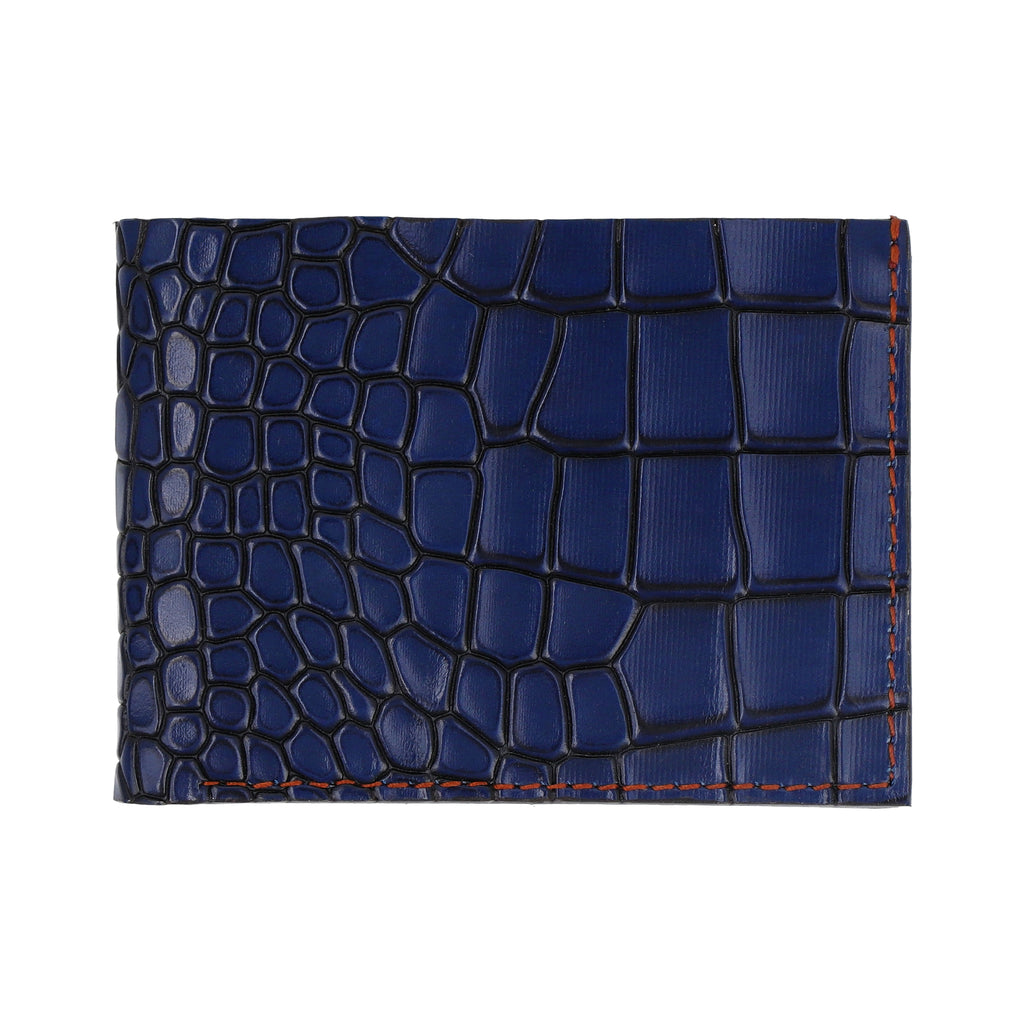 Men Real Leather Crocodile Embossed Wallet Sleek Design