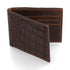 Men Real Leather Crocodile Embossed Wallet Sleek Design