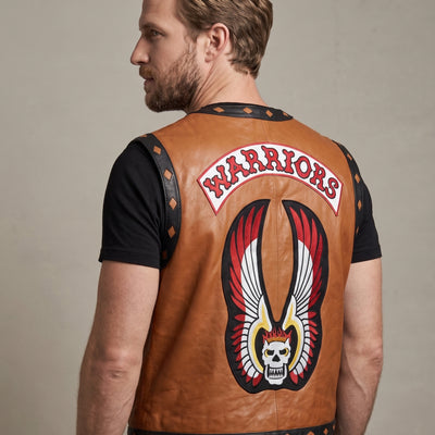 Men Real Leather Lambskin The Warriors Vest Style - 356