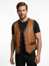 Men Real Leather Lambskin The Warriors Vest Style - 356