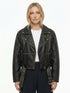 Women BO Cropped Washed Real Leather Jacket Style - 1206