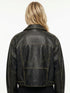 Women BO Cropped Washed Real Leather Jacket Style - 1206