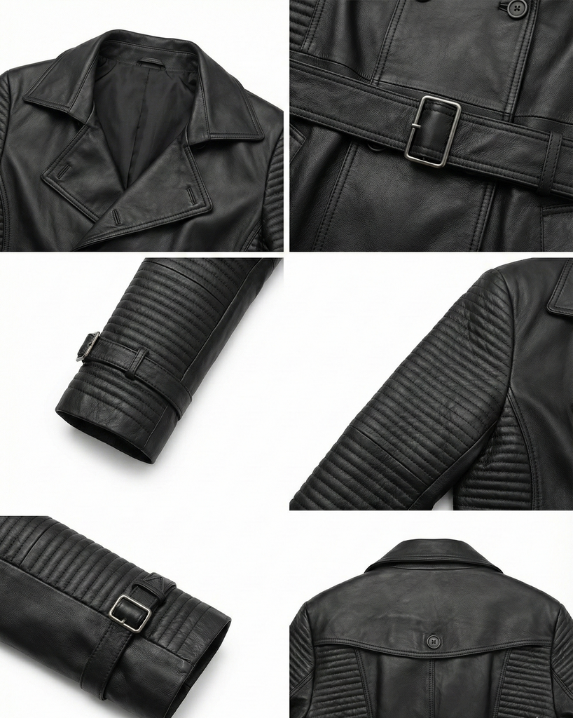 Women BRB Real Leather Trench Coat Soft Lambskin Style - 625
