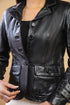 Woman Damen Real Leather Blazer Coat Black Jacket Soft Lambskin