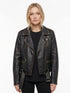 Women FME Soft Lambskin Real Leather Biker Distress Jacket Style - 1201