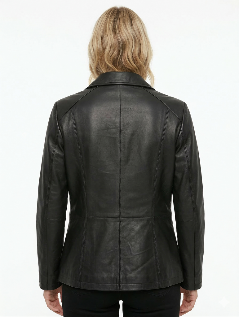 Women JM3 Real Leather Classic Biker Jacket Soft Lambskin Style - 1187