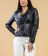 Woman Real Leather Classic Biker Leather Jacket Soft Lambskin