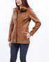 Women Noda-2 Real Three-quarter Lambskin Leather Coat Style - 969