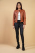 Women Noda-3 Real Leather Biker Lambskin Jacket Style - 970