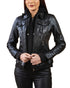 Woman Real Leather Hooded Biker Jacket Soft Lambskin