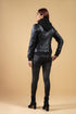 Woman Real Leather Hooded Biker Jacket Soft Lambskin