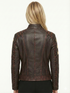 Women RVS Real Leather Biker Jacket Distress Soft Lambskin Style - 446
