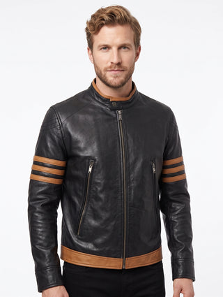 Men X MEN XO Wolverine Logans Biker Real Leather Jacket Style - 950
