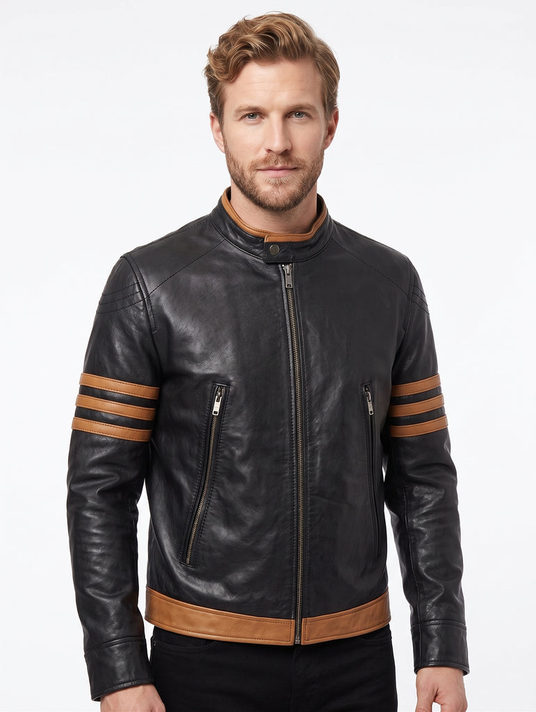 Men X MEN XO Wolverine Logans Biker Real Leather Jacket Style - 950