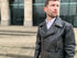Men Eddie Biker 3/4 Length Black Real Leather Coat Style - 412