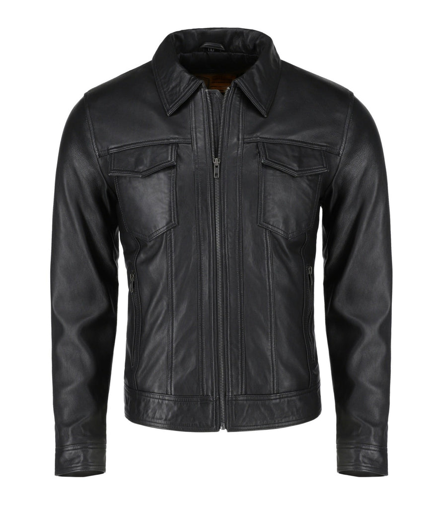 Men Greg Biker Real Leather Jacket Style - 880