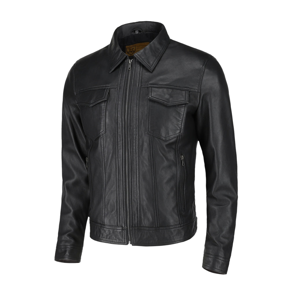 Men Greg Biker Real Leather Jacket Style - 880