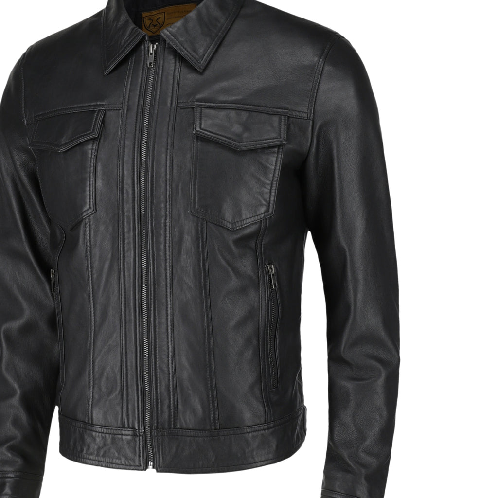Men Greg Biker Real Leather Jacket Style - 880