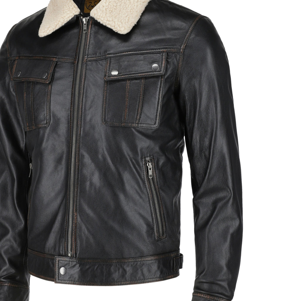 Men Tuker Real Leather Jacket Style - 881