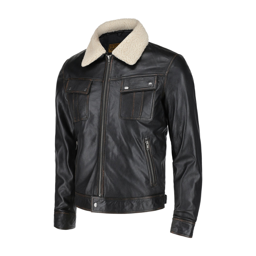 Men Tuker Real Leather Jacket Style - 881