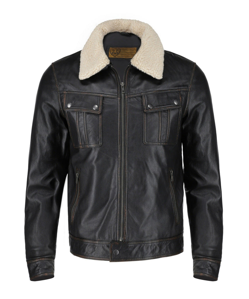 Men Tuker Real Leather Jacket Style - 881