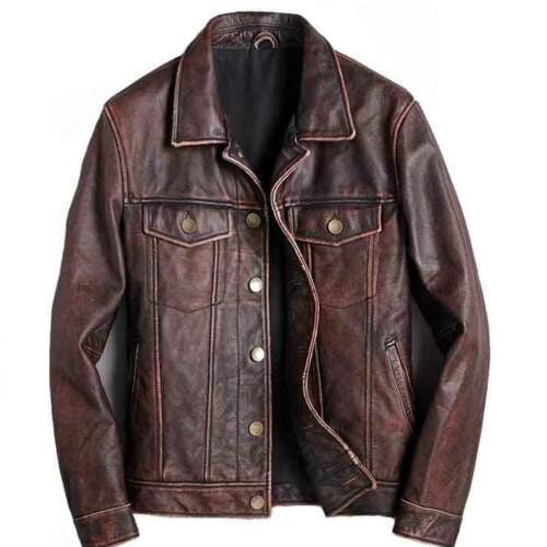 Trucker Brown Vintage Leather Jacket