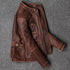 Men ZQS Biker Real Leather Jacket Style - 839