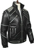 Men Black "MJ Beat It" Leather Jacket Style - 20