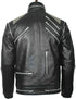 Men Black "MJ Beat It" Leather Jacket Style - 20