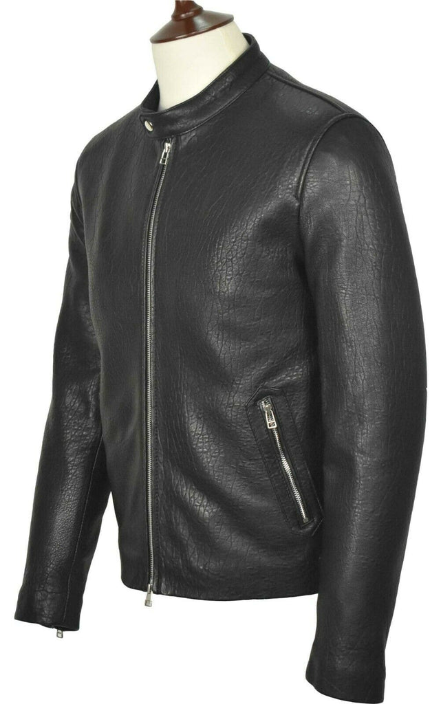 Men Alex Biker cafe racer Black Real Leather Jacket Style - 777
