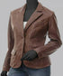 Brown Leather Blazer