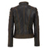 Woman Leather Jacket Distressed Brown