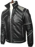 Men Black "MJ Beat It" Leather Jacket Style - 20