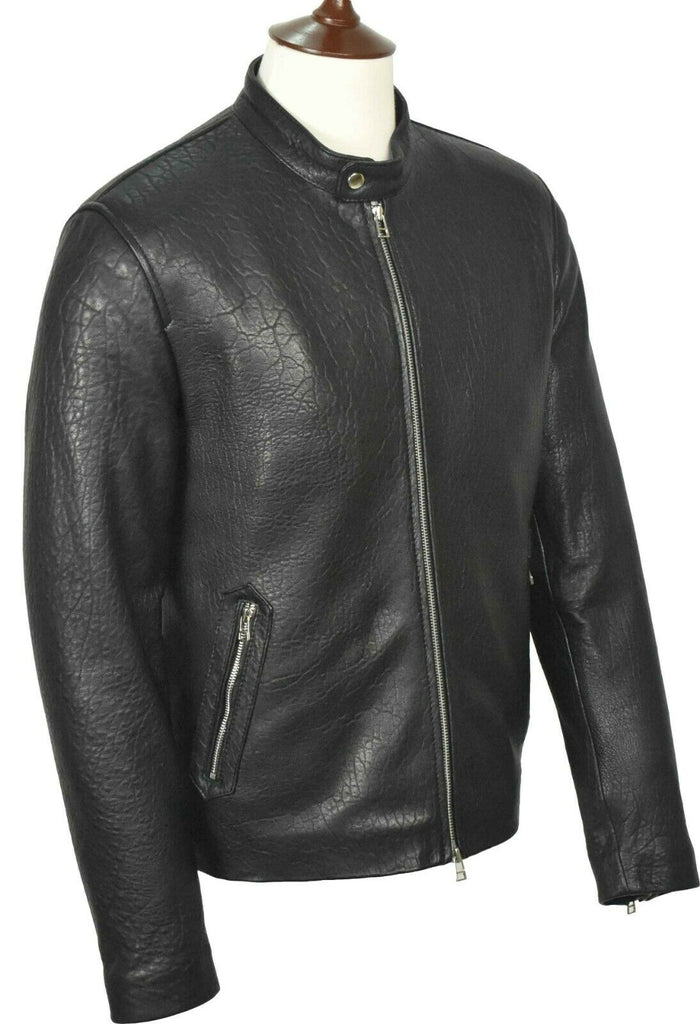Men Alex Biker cafe racer Black Real Leather Jacket Style - 777
