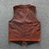 Tan Brown Biker Leather Vest