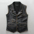 Motorcycle Distress Leather Vest