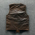 Tan Brown Biker Leather Vest