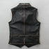 Motorcycle Distress Leather Vest
