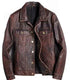 Trucker Brown Vintage Leather Jacket
