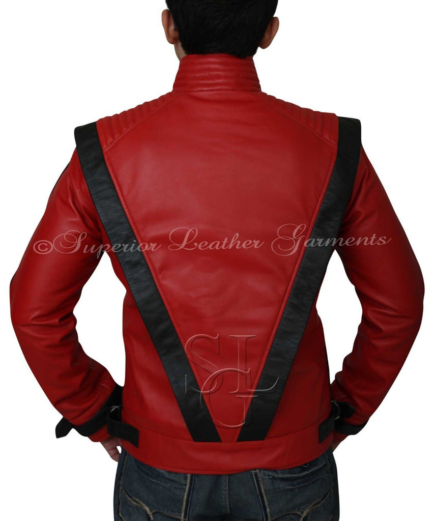Michael Jackson Thriller Real Red Leather Jacket